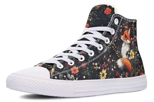 Fox Spirit High Tops - Classic Premium Canvas Shoes with Comfortable and Durable Soles