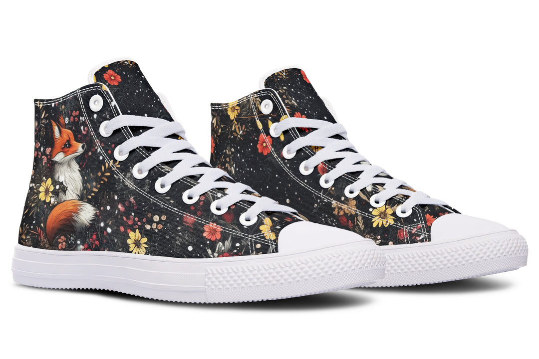 Fox Spirit High Tops - Classic Premium Canvas Shoes with Comfortable and Durable Soles