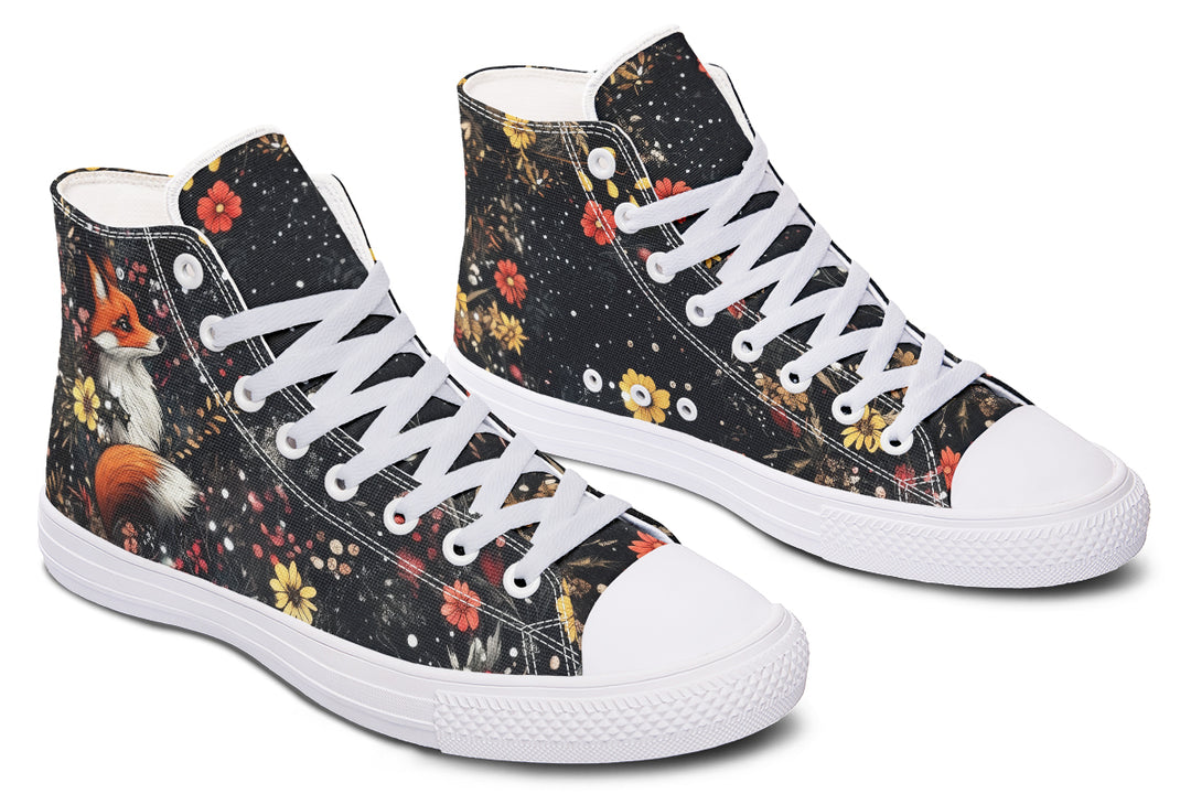 Fox Spirit High Tops - Classic Premium Canvas Shoes with Comfortable and Durable Soles