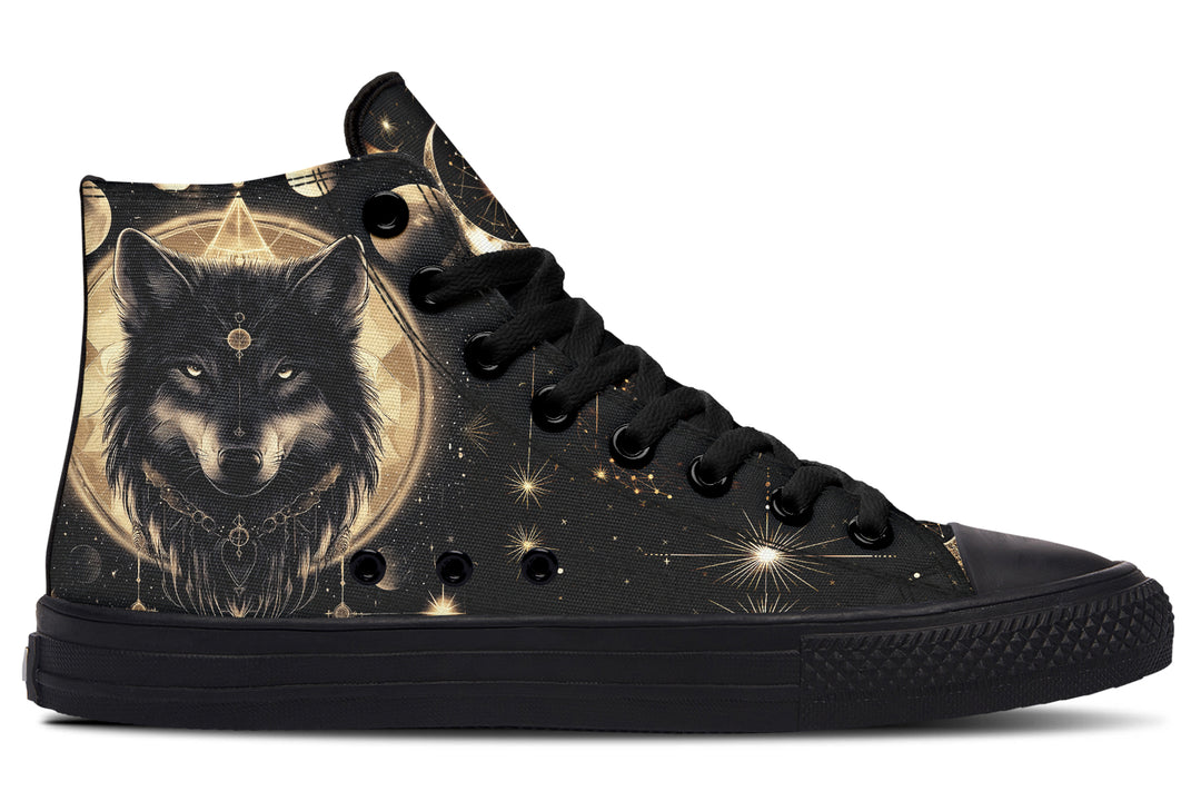 Guardian Wolf High Tops - Classic Premium Canvas Shoes with Comfortable and Durable Soles