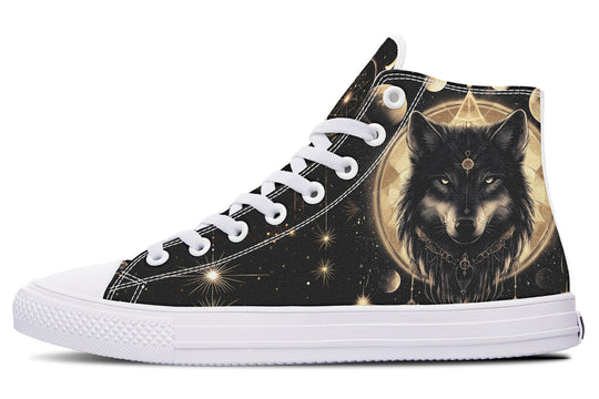 Guardian Wolf High Tops - Classic Premium Canvas Shoes with Comfortable and Durable Soles