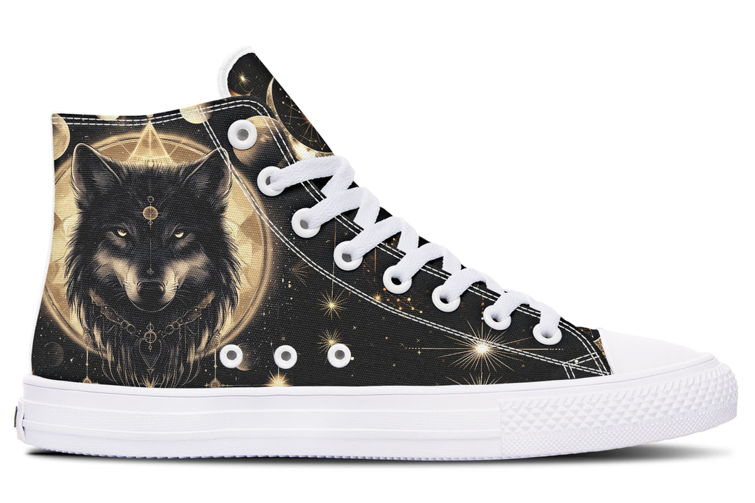 Guardian Wolf High Tops - Classic Premium Canvas Shoes with Comfortable and Durable Soles