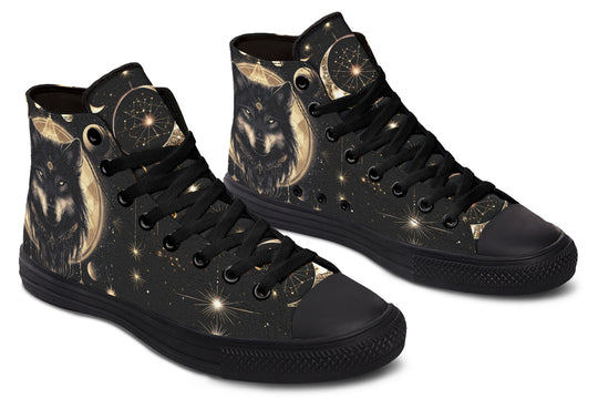 Guardian Wolf High Tops - Classic Premium Canvas Shoes with Comfortable and Durable Soles