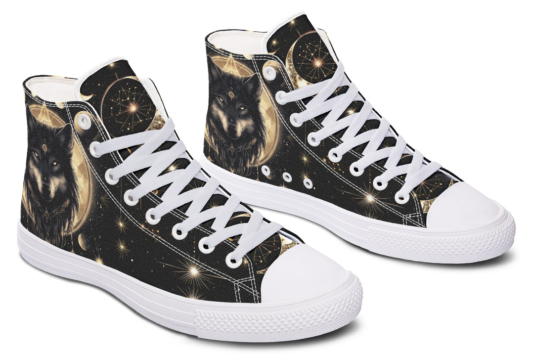 Guardian Wolf High Tops - Classic Premium Canvas Shoes with Comfortable and Durable Soles