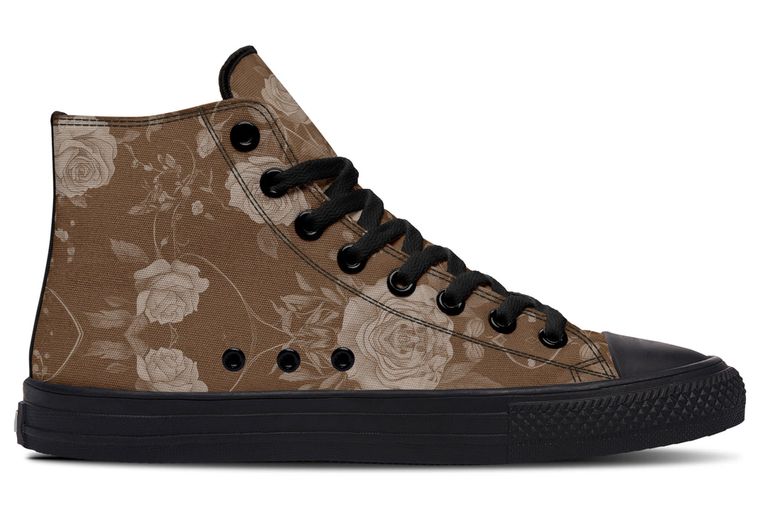 Hazel Rose Romance High Tops - Classic Premium Canvas Shoes with Comfortable and Durable Soles