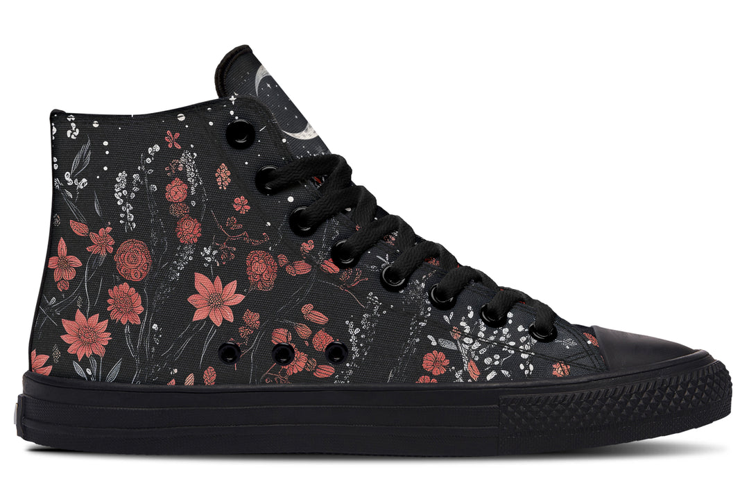 Lone Wolf High Tops - Classic Premium Canvas Shoes with Comfortable and Durable Soles