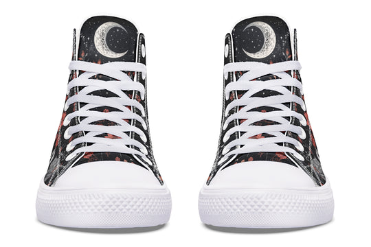 Lone Wolf High Tops - Classic Premium Canvas Shoes with Comfortable and Durable Soles