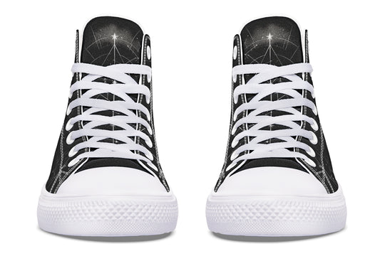 Lunar Bear High Tops - Classic Premium Canvas Shoes with Comfortable and Durable Soles