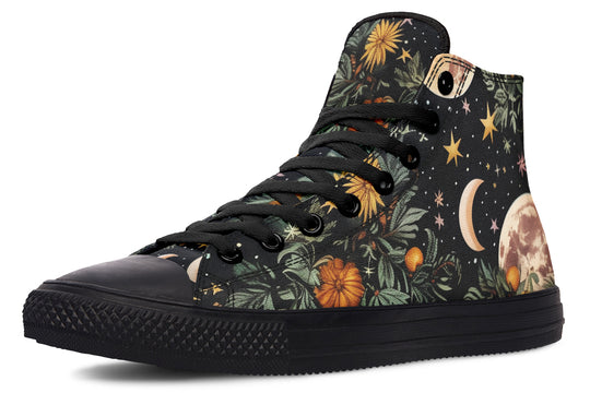 Lunar Meadow High Tops - Classic Premium Canvas Shoes with Comfortable and Durable Soles