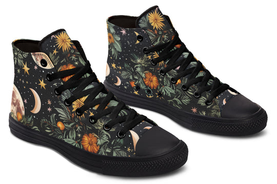 Lunar Meadow High Tops - Classic Premium Canvas Shoes with Comfortable and Durable Soles