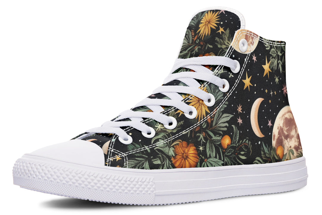 Lunar Meadow High Tops - Classic Premium Canvas Shoes with Comfortable and Durable Soles