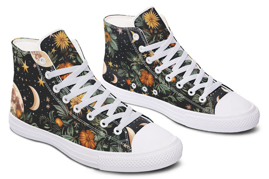 Lunar Meadow High Tops - Classic Premium Canvas Shoes with Comfortable and Durable Soles