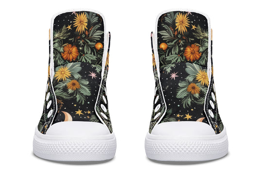 Lunar Meadow High Tops - Classic Premium Canvas Shoes with Comfortable and Durable Soles