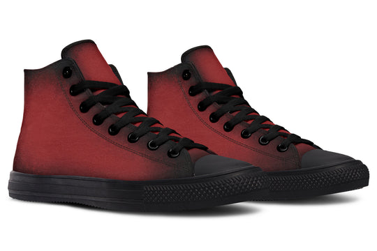 Mood: Blood High Tops - Classic Premium Canvas Shoes with Comfortable and Durable Soles