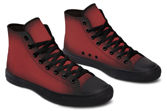 Mood: Blood High Tops - Classic Premium Canvas Shoes with Comfortable and Durable Soles