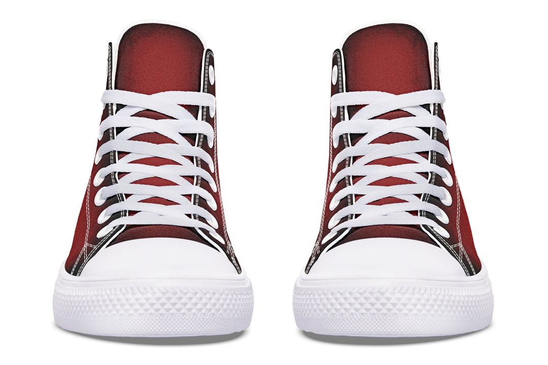 Mood: Blood High Tops - Classic Premium Canvas Shoes with Comfortable and Durable Soles