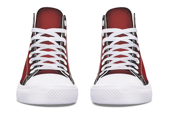 Mood: Blood High Tops - Classic Premium Canvas Shoes with Comfortable and Durable Soles