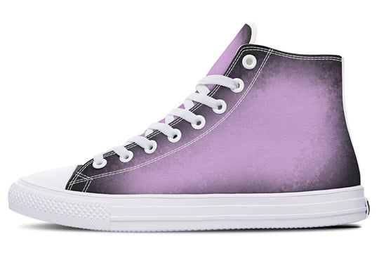 Mystic Dusk High Tops - Classic Premium Canvas Shoes with Comfortable and Durable Soles