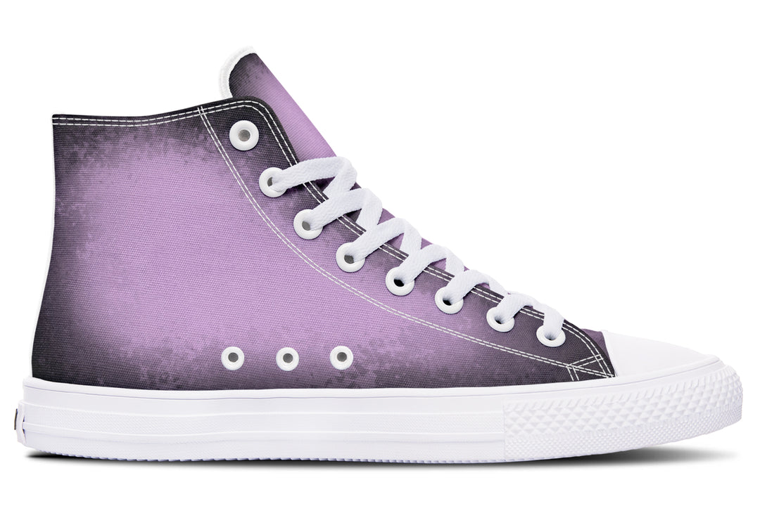 Mystic Dusk High Tops - Classic Premium Canvas Shoes with Comfortable and Durable Soles