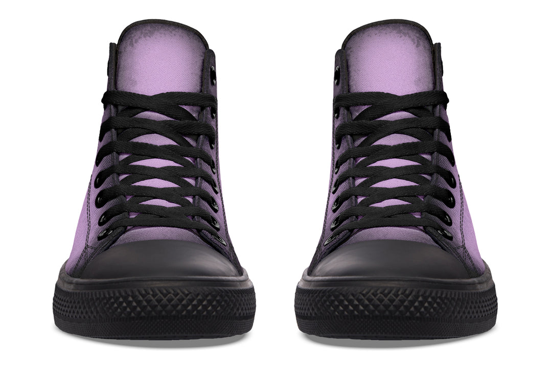 Mystic Dusk High Tops - Classic Premium Canvas Shoes with Comfortable and Durable Soles