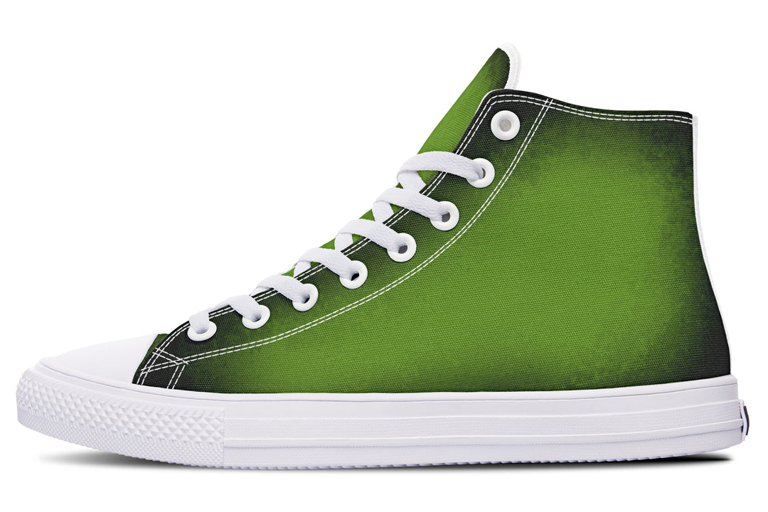 Mystic Moss High Tops - Classic Premium Canvas Shoes with Comfortable and Durable Soles