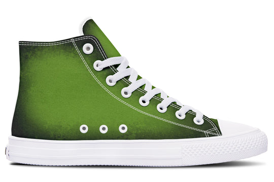 Mystic Moss High Tops - Classic Premium Canvas Shoes with Comfortable and Durable Soles