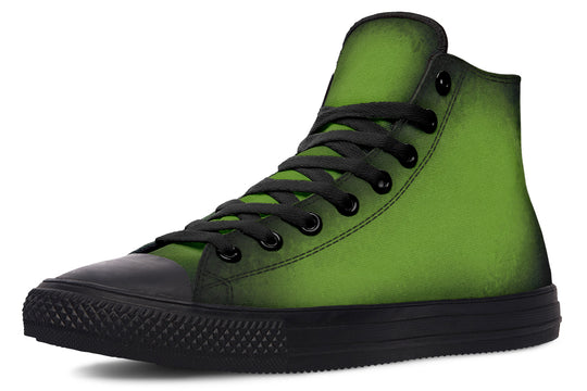 Mystic Moss High Tops - Classic Premium Canvas Shoes with Comfortable and Durable Soles