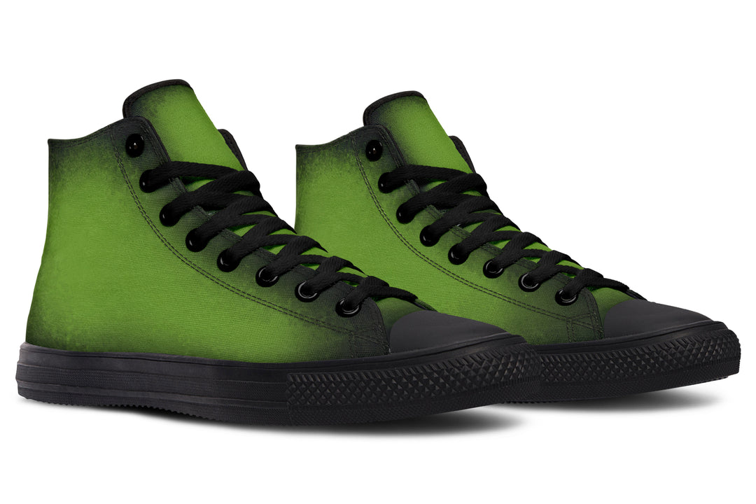 Mystic Moss High Tops - Classic Premium Canvas Shoes with Comfortable and Durable Soles