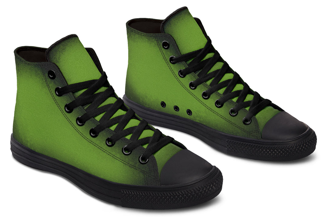 Mystic Moss High Tops - Classic Premium Canvas Shoes with Comfortable and Durable Soles