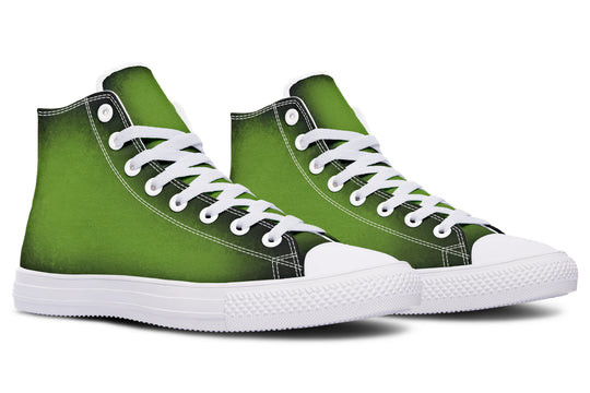 Mystic Moss High Tops - Classic Premium Canvas Shoes with Comfortable and Durable Soles