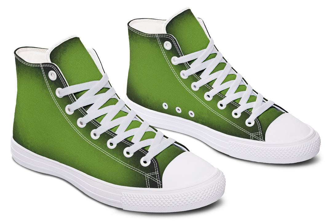 Mystic Moss High Tops - Classic Premium Canvas Shoes with Comfortable and Durable Soles