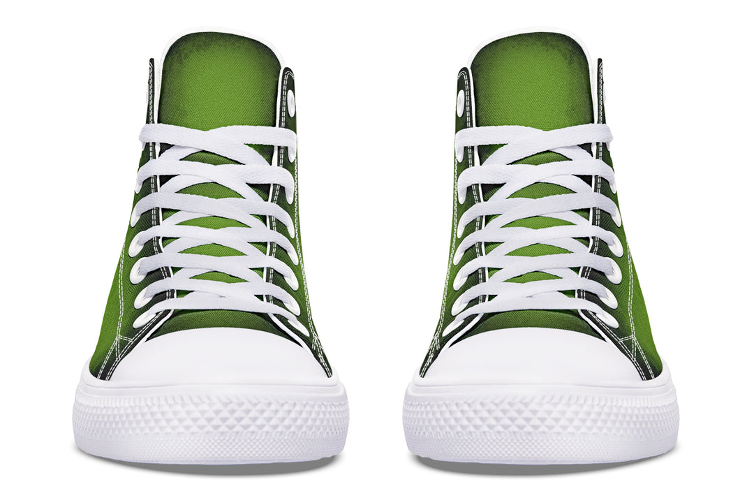 Mystic Moss High Tops - Classic Premium Canvas Shoes with Comfortable and Durable Soles