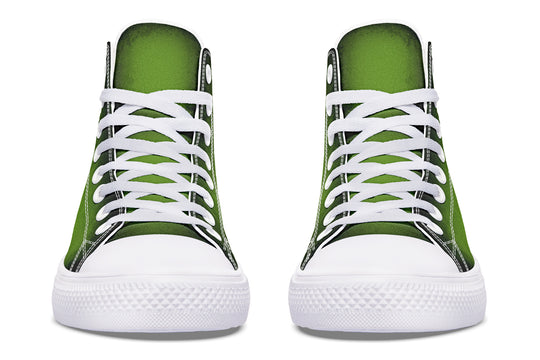 Mystic Moss High Tops - Classic Premium Canvas Shoes with Comfortable and Durable Soles