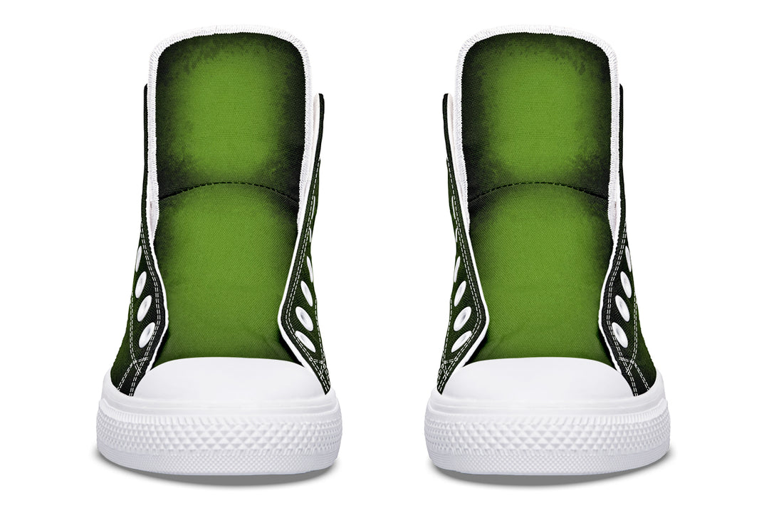 Mystic Moss High Tops - Classic Premium Canvas Shoes with Comfortable and Durable Soles