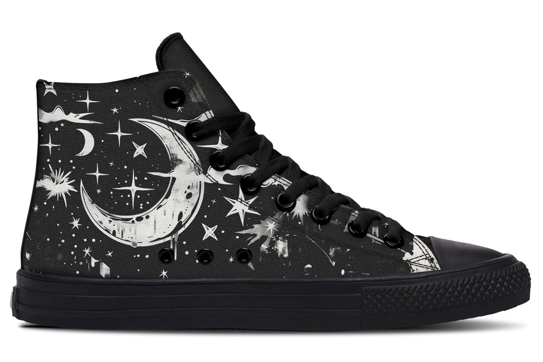 Nightfall High Tops - Classic Premium Canvas Shoes with Comfortable and Durable Soles