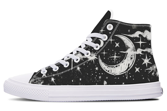 Nightfall High Tops - Classic Premium Canvas Shoes with Comfortable and Durable Soles