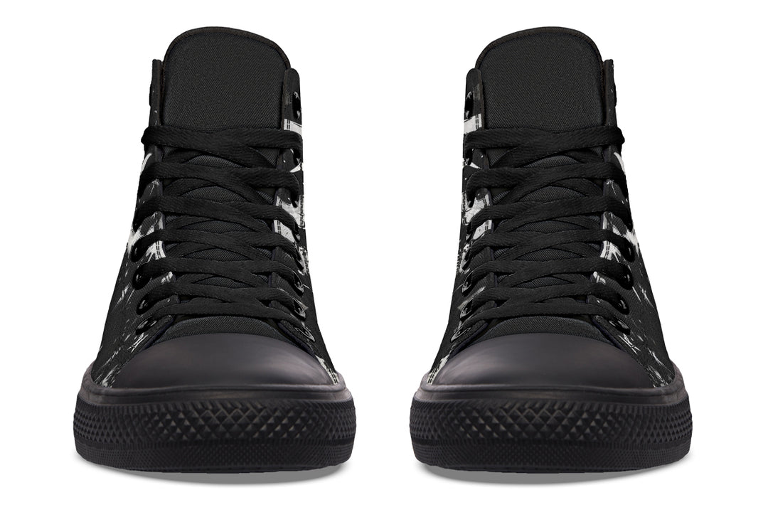 Nightfall High Tops - Classic Premium Canvas Shoes with Comfortable and Durable Soles