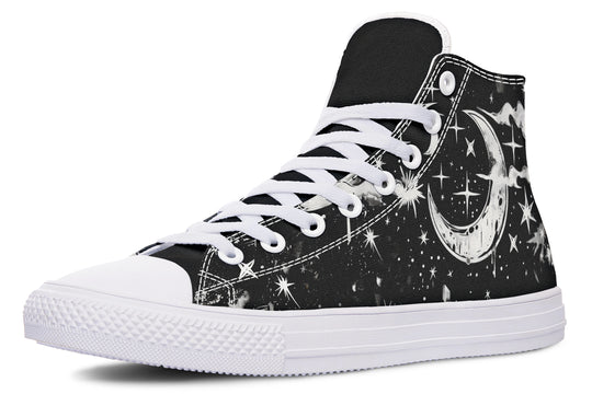 Nightfall High Tops - Classic Premium Canvas Shoes with Comfortable and Durable Soles