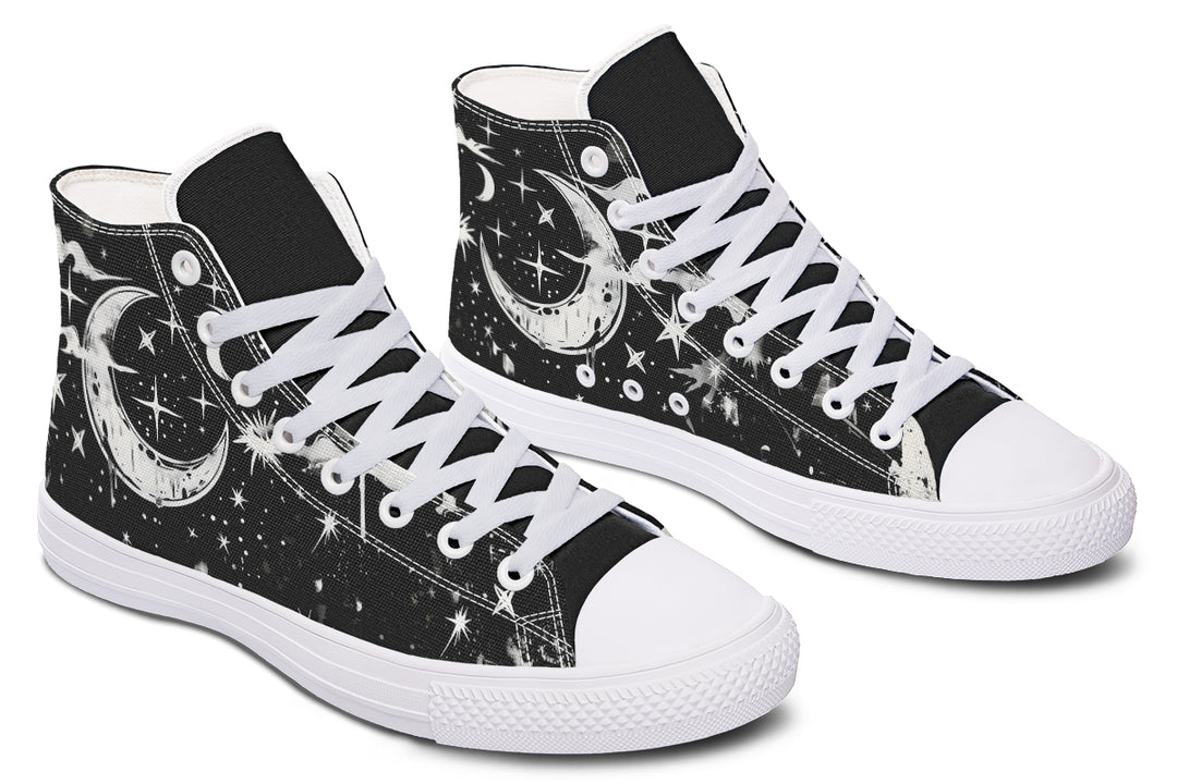 Nightfall High Tops - Classic Premium Canvas Shoes with Comfortable and Durable Soles