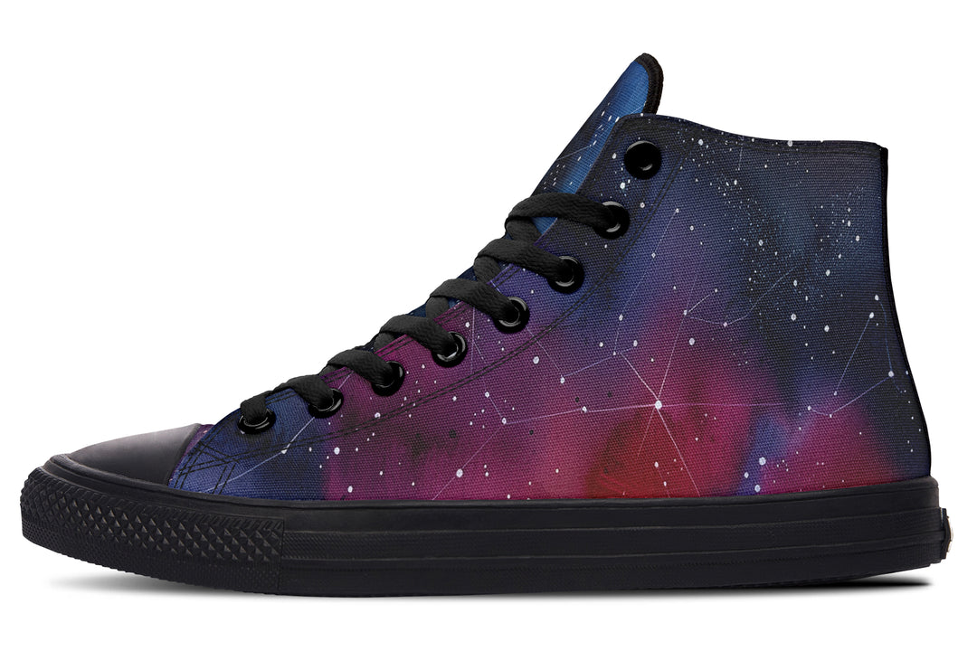 Night High Tops - Classic Premium Canvas Shoes with Comfortable and Durable Soles