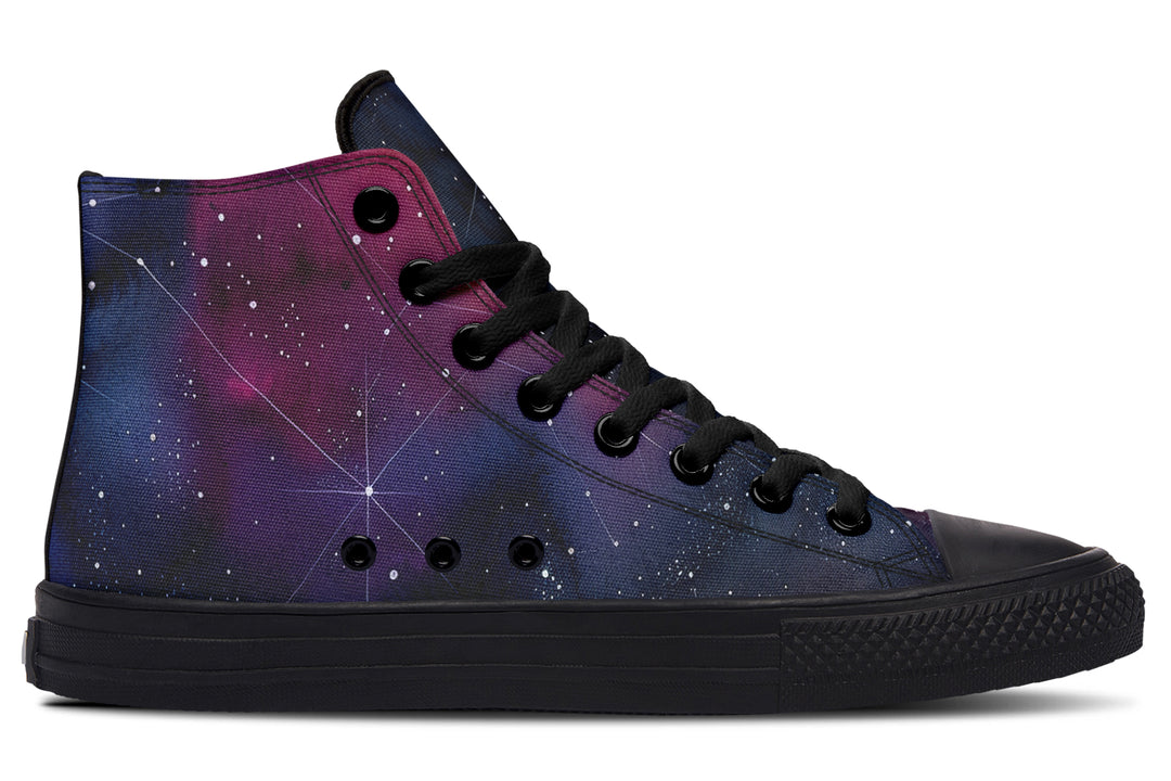 Night High Tops - Classic Premium Canvas Shoes with Comfortable and Durable Soles