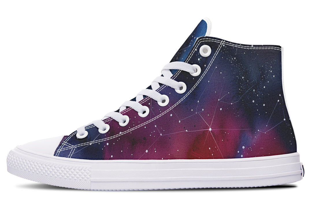 Night High Tops - Classic Premium Canvas Shoes with Comfortable and Durable Soles