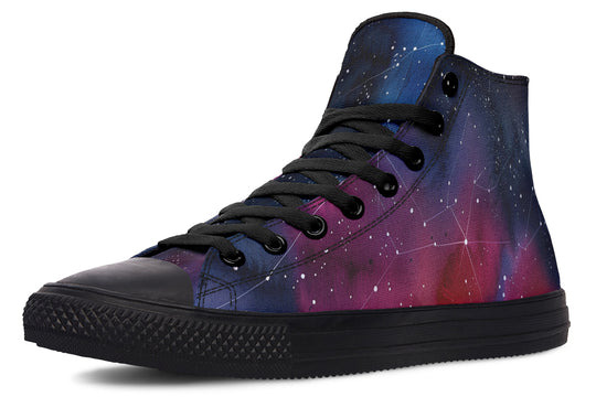 Night High Tops - Classic Premium Canvas Shoes with Comfortable and Durable Soles