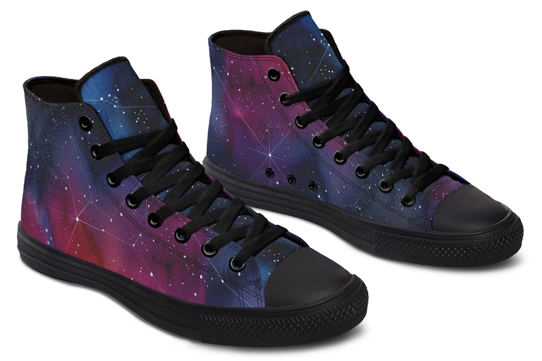 Night High Tops - Classic Premium Canvas Shoes with Comfortable and Durable Soles