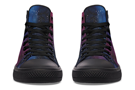 Night High Tops - Classic Premium Canvas Shoes with Comfortable and Durable Soles