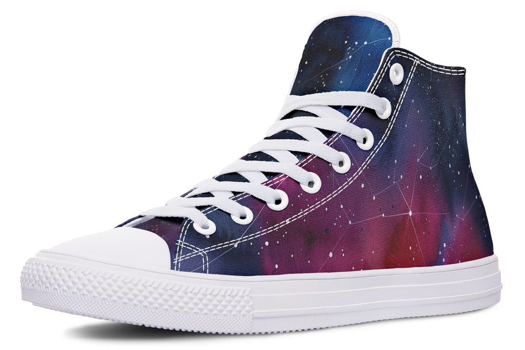 Night High Tops - Classic Premium Canvas Shoes with Comfortable and Durable Soles