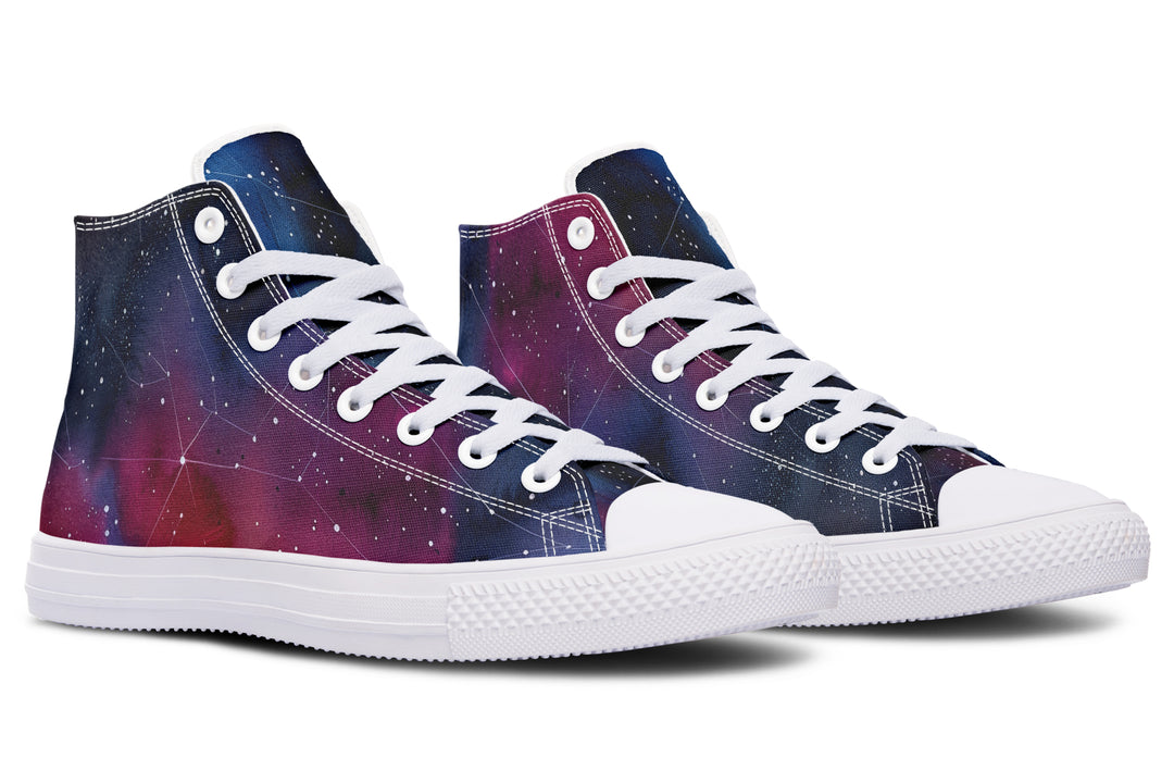 Night High Tops - Classic Premium Canvas Shoes with Comfortable and Durable Soles