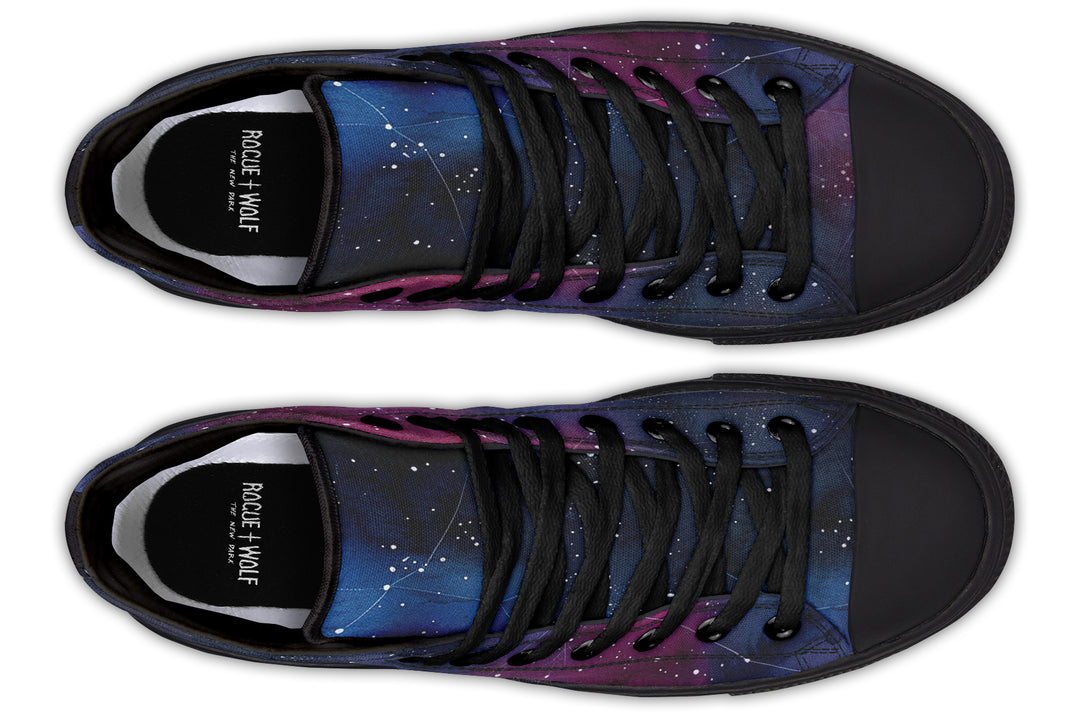 Night High Tops - Classic Premium Canvas Shoes with Comfortable and Durable Soles