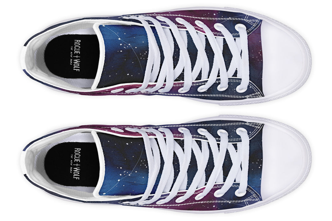 Night High Tops - Classic Premium Canvas Shoes with Comfortable and Durable Soles