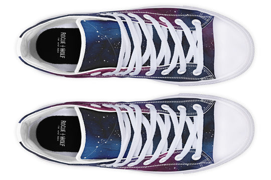 Night High Tops - Classic Premium Canvas Shoes with Comfortable and Durable Soles